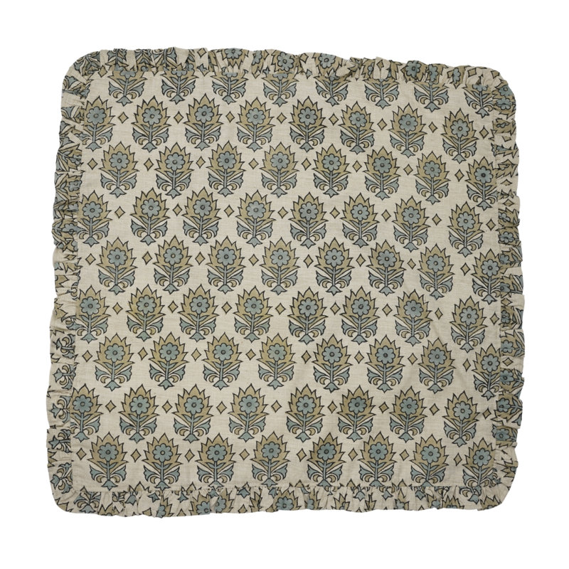 Fabdivine Elegant Ruffle Napkins 18x18 Inch Perfect for Weddings & Events Set of 14- Kusum
