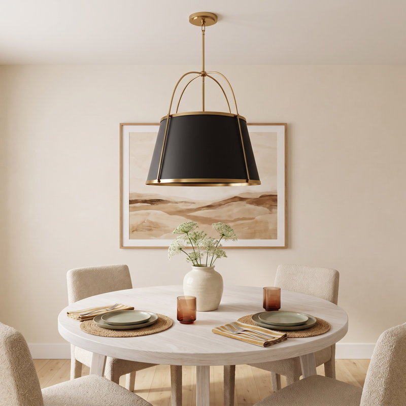 Moxie 4-Light Chandelier, Warm Brass
