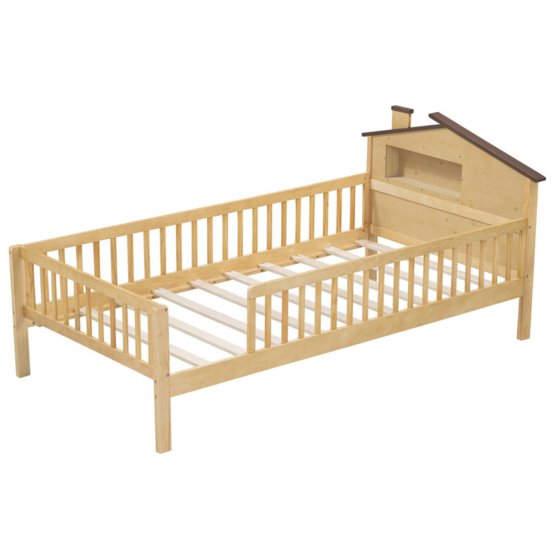 Lit plateforme Alantae, Naturel, Simple