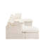 Canapé modulaire rembourré de 131 po avec repose-pieds et console, tissu en chenille, siège large pour appartement caché