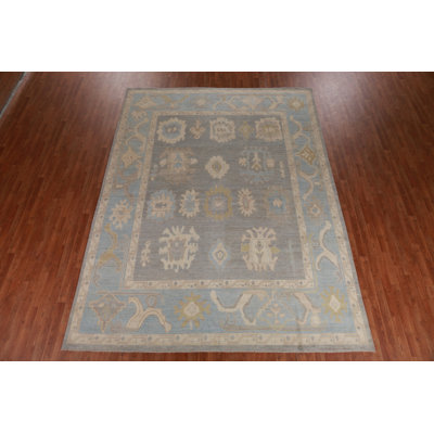 Tapis oriental gris Oushak 9x12