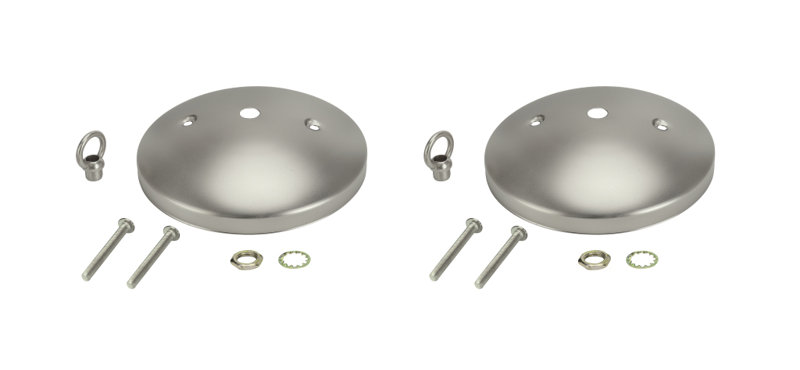 Modern Light Fixture Canopy Kit, Brushed Pewter