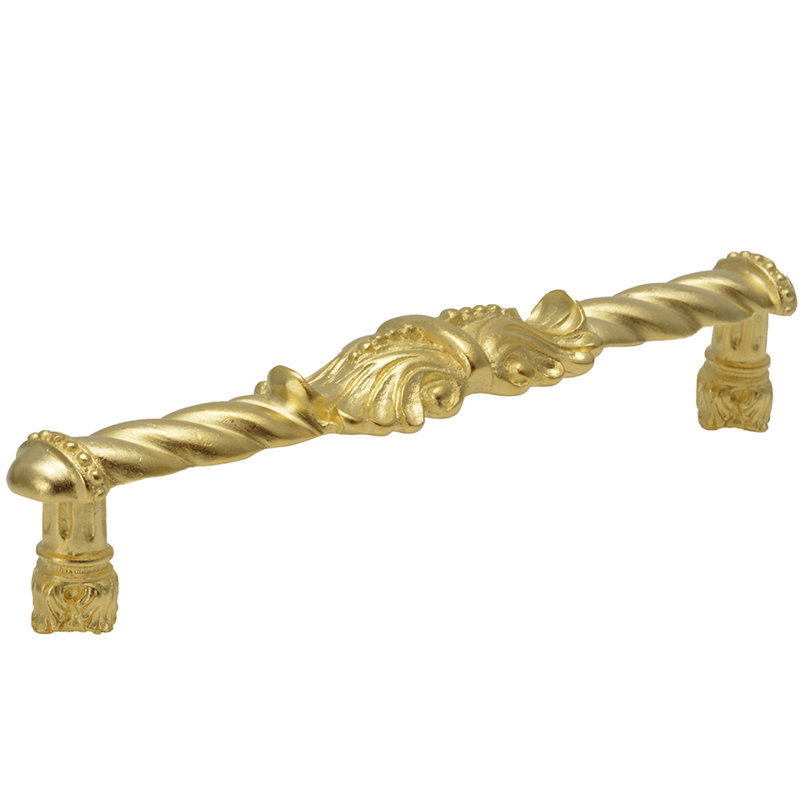 Poignée Acanthus de style roman, Doré, 6"