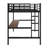 Space-Saving Loft Bed with Power Outlet, LED Lighting and Noise-Reduced Design