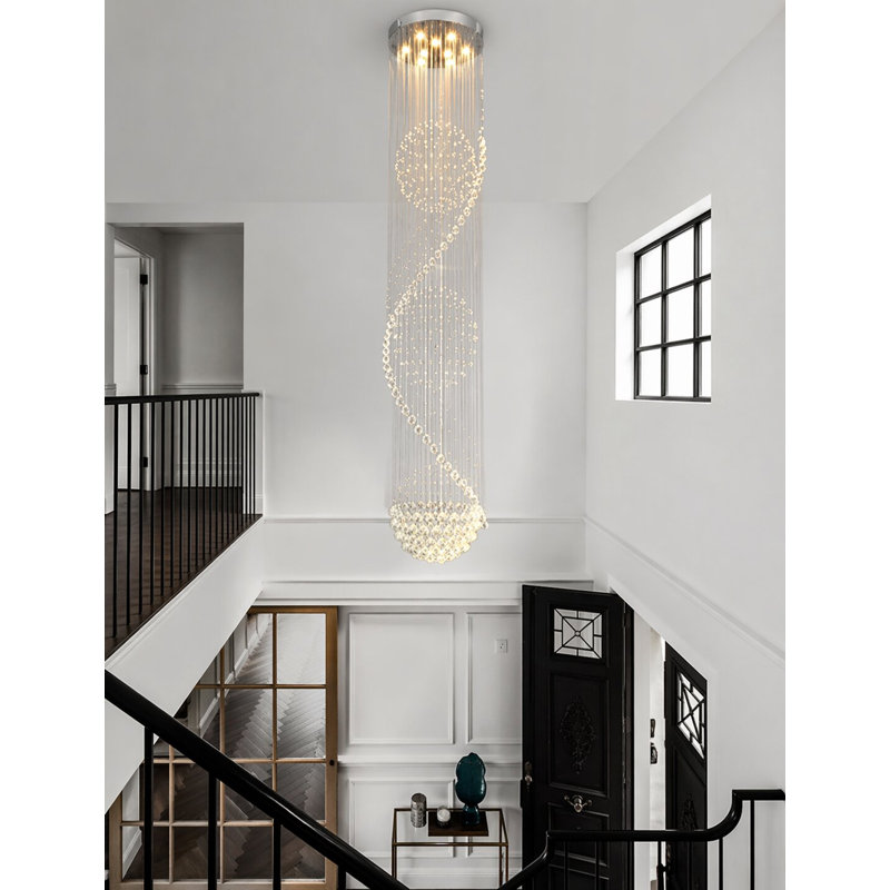 Heavenlyn 9 - Light Chrome Chandelier With Crystal Strands