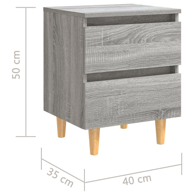 Miner 40cm W Manufactured Wood Bedside Table