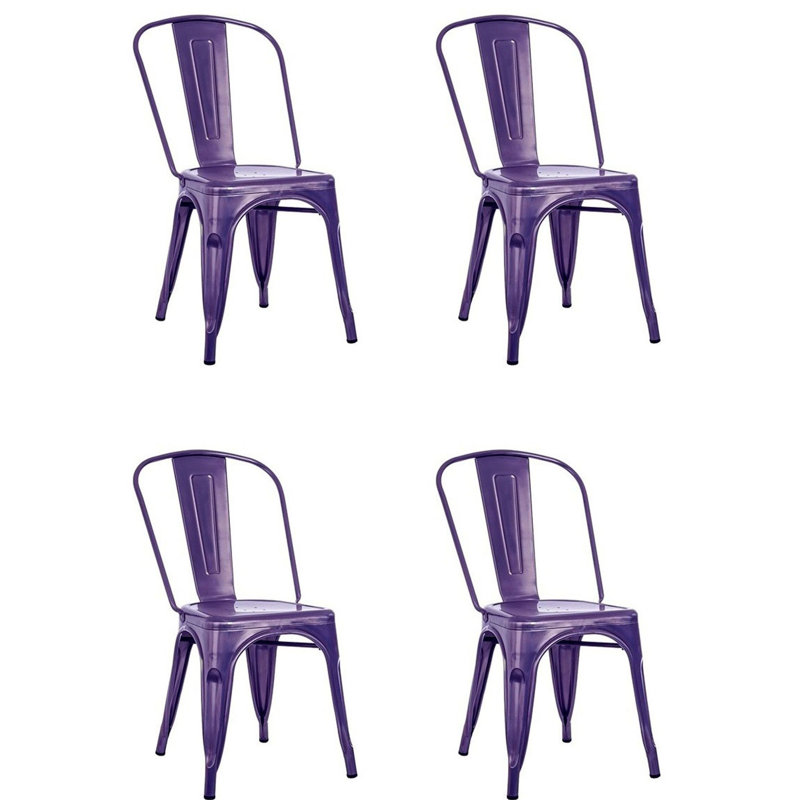 Chaise de patio empilable Hakana, Mauve