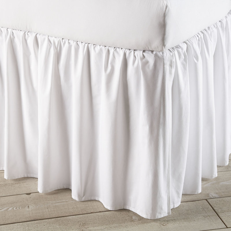 Barrett Ruffled Wrap Around Bed Skirt - King, King, White