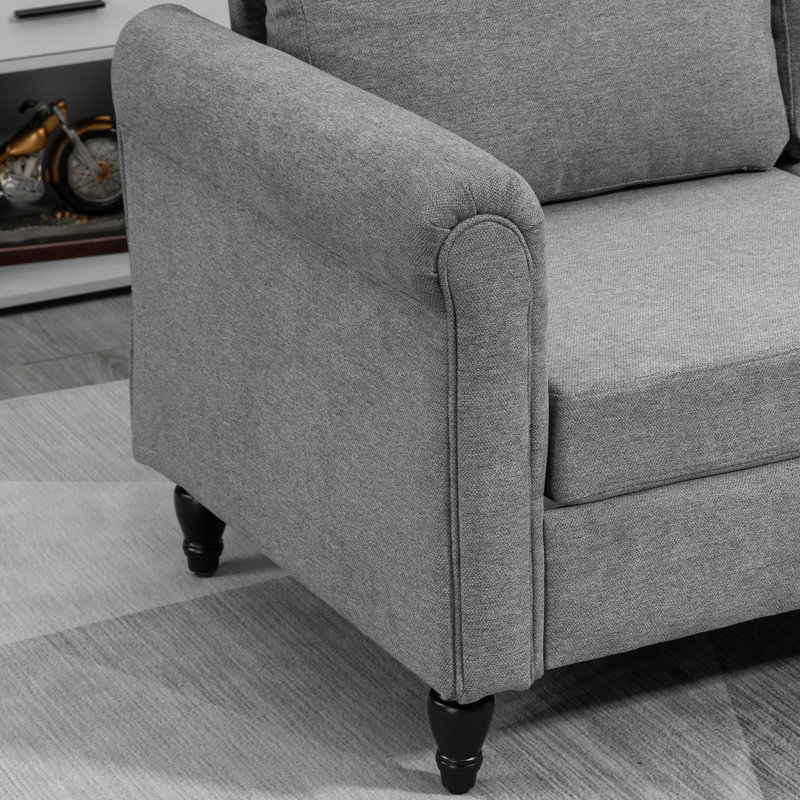 Davarious 57,9 po, 100 % polyester gris clair