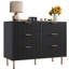 Commode de rangement cannelée à 6 tiroirs-1779918181