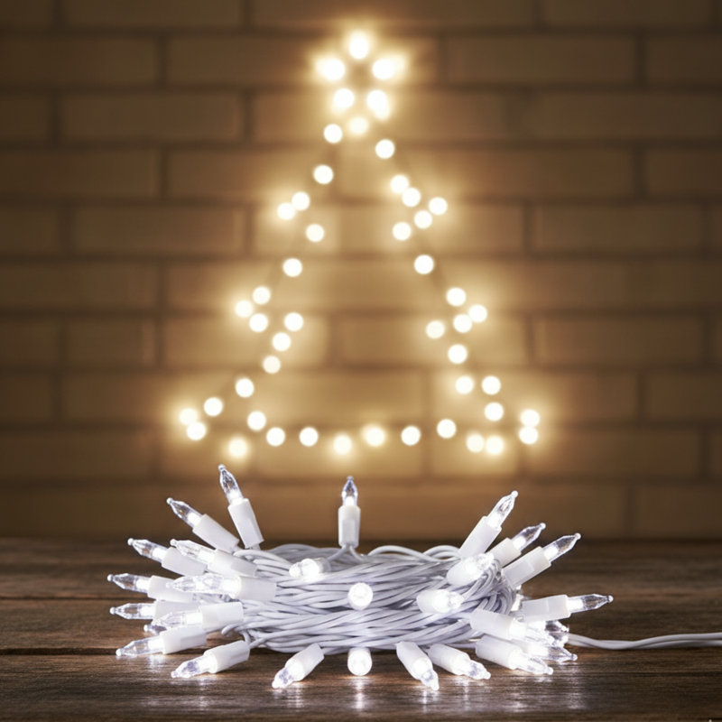 23.3FT-70 Lights White T5 LED String Lights Commercial Grade Waterproof for Holiday Decoration, Christmas Decors, White