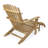 Abilynn Classic Solid Acacia Wood Adirondack Chair with Matching Ottoman, Outdoor Patio Lounge Seating for Garden and Fire Pit-191252170