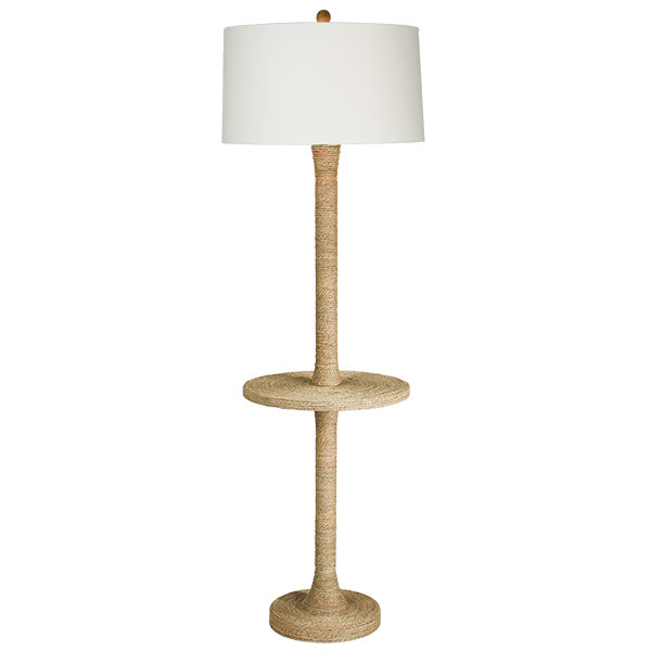 65.5'' Tray Table Floor Lamp, White
