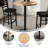Round Solid Wood Commercial Tabletop with Round Bar Height Base-102232065-102234108-102232067