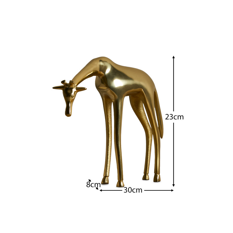 Akeila 23cm Solid Colour Metal Animals Ornament Accessory