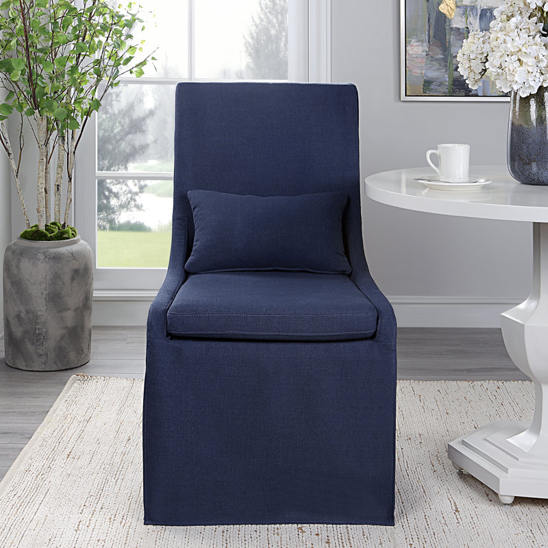Chaises de salle à manger Beulah, Mélange de polyester denim