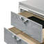 Table de chevet 2 tiroirs argent clair