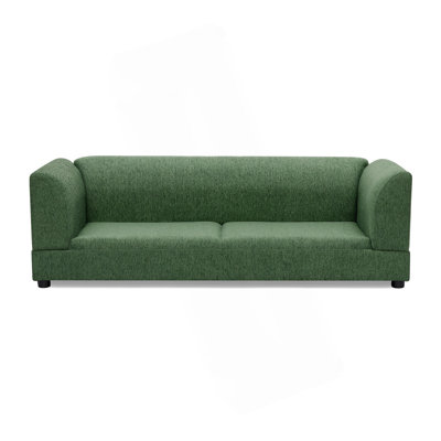 Canapé confortable surdimensionné pour animaux de compagnie de taille moyenne / grande - Conception rectangulaire moderne avec dossier, accoudoirs et coussin moelleux