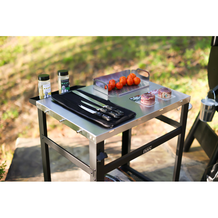 NUUK USA Stainless Steel Folding Grill Stand in the Grill Carts