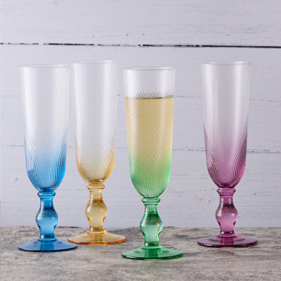 Swirl 8.5oz. Champagne Glass Stemware Set