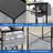Laberta Modular L-Shaped Iron Computer Desk with Built-In Electrical Outlet