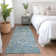 Machine Washable Indoor/Outdoor Christain ACN1373 Teal Rug
