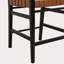 Ensemble de 2 tabourets de comptoir 24,25 po Classic, ensemble de 2 tabourets de comptoir en polyuréthane brun avec structure en bois d'hévéa, dossier et siège en cuir tissé croisé, convient à la cuisine / chambre à coucher / salle à manger