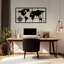 Décoration murale élégante en métal, 100% métal (épaisseur: 0,05 pouce), finition noire, 47,6 x 23,6 pouces | Idéal pour la maison, le bureau ou le studio | Accessoire décoratif durable et accrocheur pour tout espace