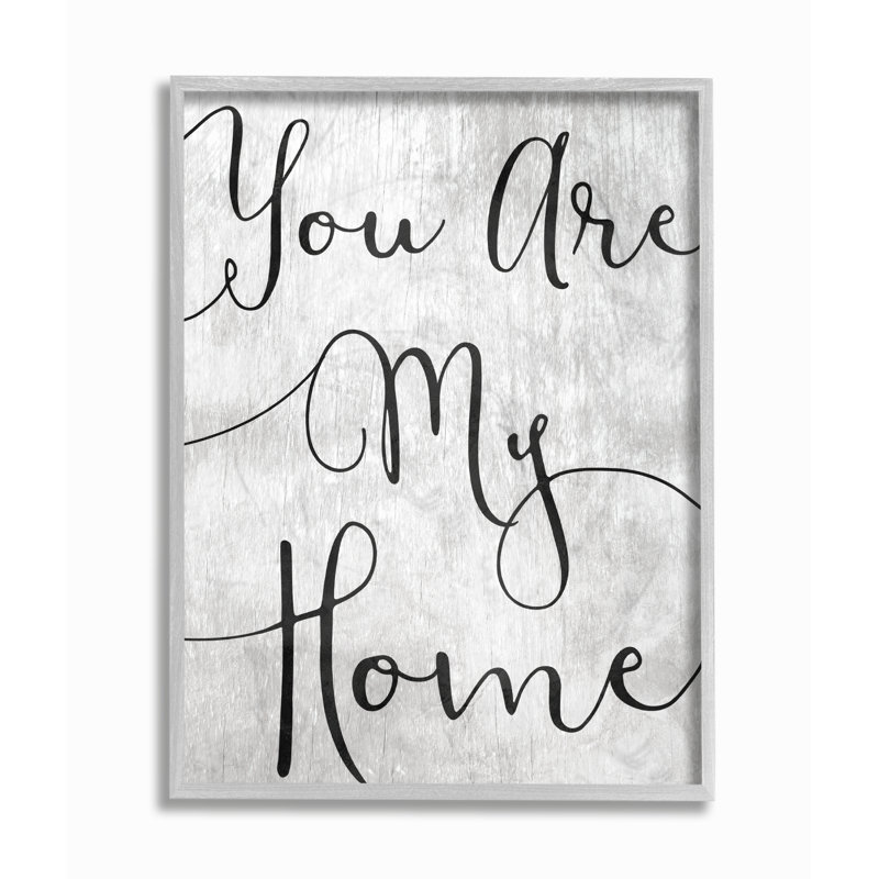 « you are my home cursive », impression, H 20 po x l 16 po x P 1,5 po, Estampe numérique Farmhouse