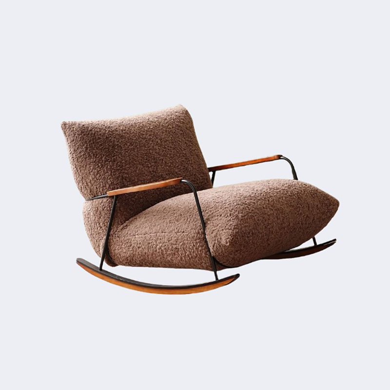 Chaise berçante de salon crème, Café noir
