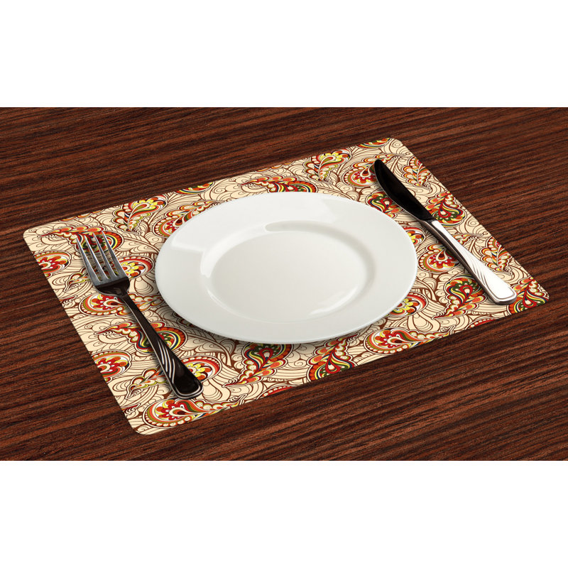 Polyester Paisley Rectangle Placemat