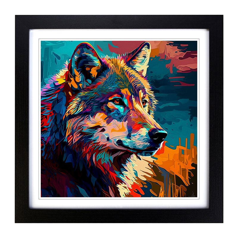 Wolf Fauvism - Framed Print