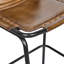 Upholstered Counter Stool with Metal Frame