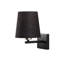 Lampe murale moderne et industrielle, finition noire et nickel, 11,8 po x 9,4 po x 11,8 po | Corps en métal avec capuchon en tissu, douille E27 (40 W maximum), indice de protection IP20 | Design scandinave pour la maison et le bureau, élégant et fonctionnel-1976369307