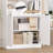 73.2" H 6-Tier Bookcase, Single Row Bookshelf with 2-Door Cabinet & 4 Open Shelves for Office Living Room-374133970