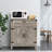 Gray Sideboard with Barn Door and Drawer