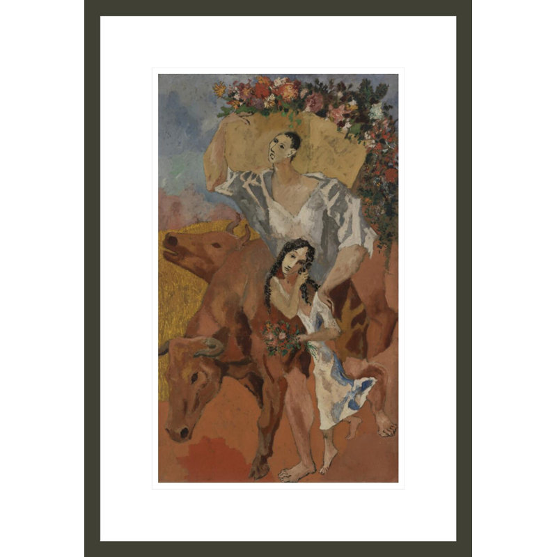 Composition: The Peasants par Pablo Picasso, impression giclée sur cadre, H 21,75 po x l 15,14 po