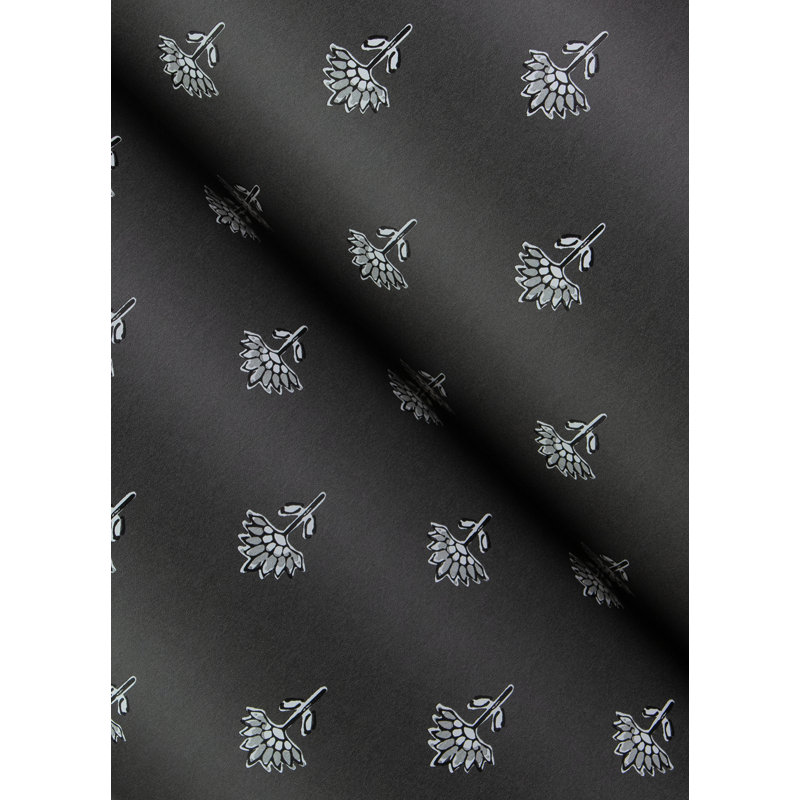Papier peint floral Surdiva, Noir