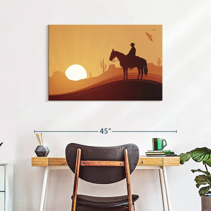 Lelar Desert Cowboy, 24" H x 36" W