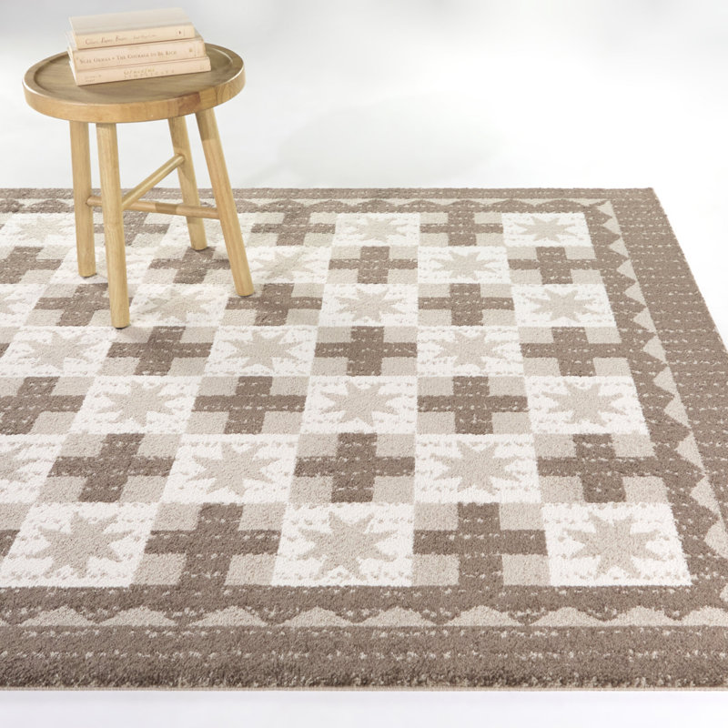 Tapis beige / crème Birgitte, 5 pi 3 po x 7 pi