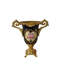 Black And Gold Large Krater Decoration Resin Vase Size: 17" X 10" X 16"H