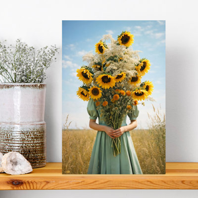 Dreamy Summer Sunflowers by Annika Persson - Wrapped Canvas Print