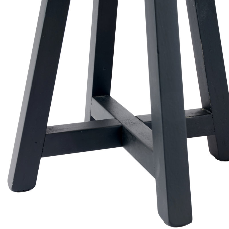 Dzifa Solid Wood Tripod Lamp, Black
