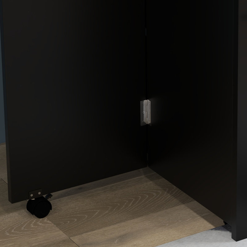 Table de salle à manger pliante polyvalente avec abattant - étagère de rangement à 2 niveaux - 6 roulettes pour faciliter le déplacement - table de cuisine pliante peu encombrante - gris Carlo