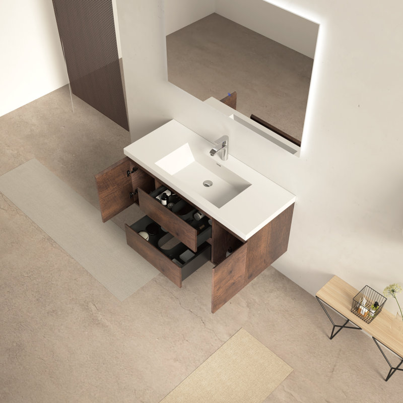 Ensemble de meuble-lavabo mural 48 po