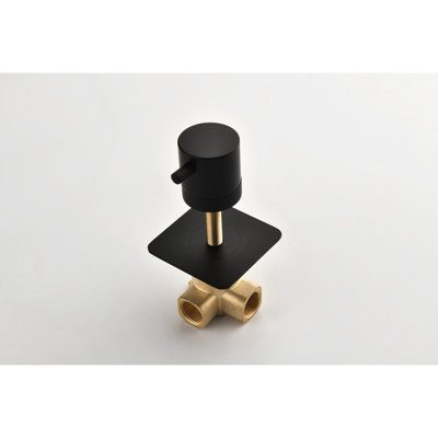 3/4" Extra High Flow Volume Control Shower Valve, Brass With Adjustable Handle For Accurate Water Adjustment And Temperature, Brushed Nickel Cast Metal Valve Control, Finish