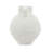 D8.1x9.8" Rustic White Terracotta Vase with Handles