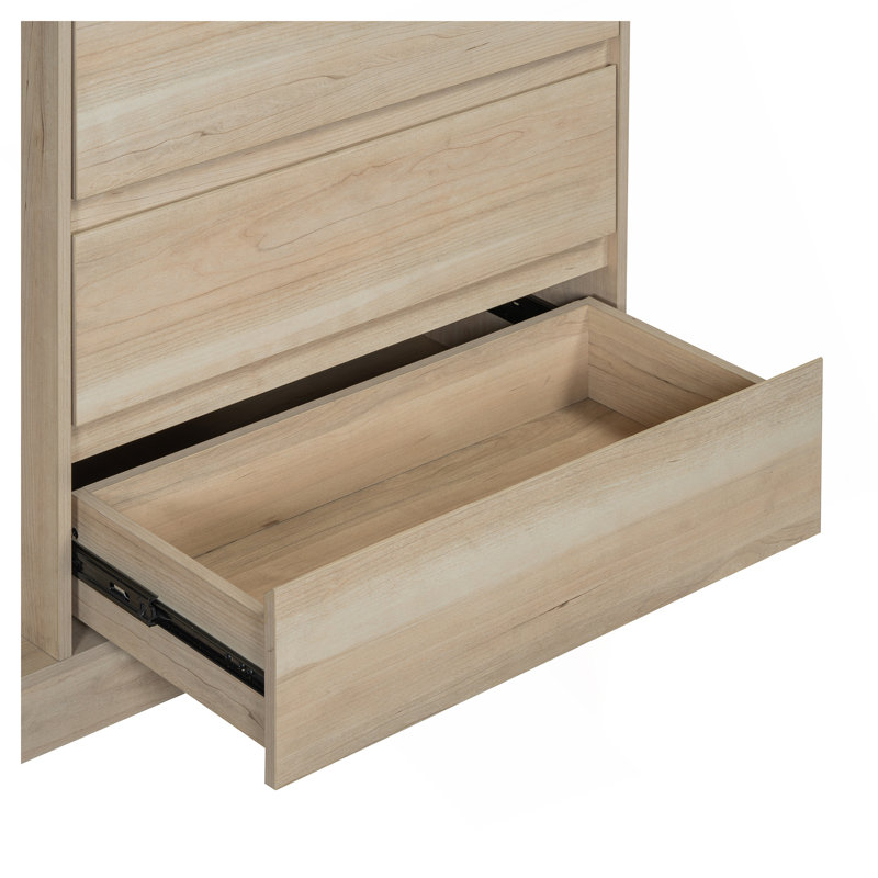 Armoire avec 4 tiroirs et 3 tablettes, Naturel