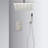 Ceiling-Mounted Shower With 16" Head & Handheld - Brushed Nickel, Brass, Natural Rainfall Simulation, Self-Cleaning Nozzle, Conforms To American Standard Pipe Requirements Kit Handheld, Simulates