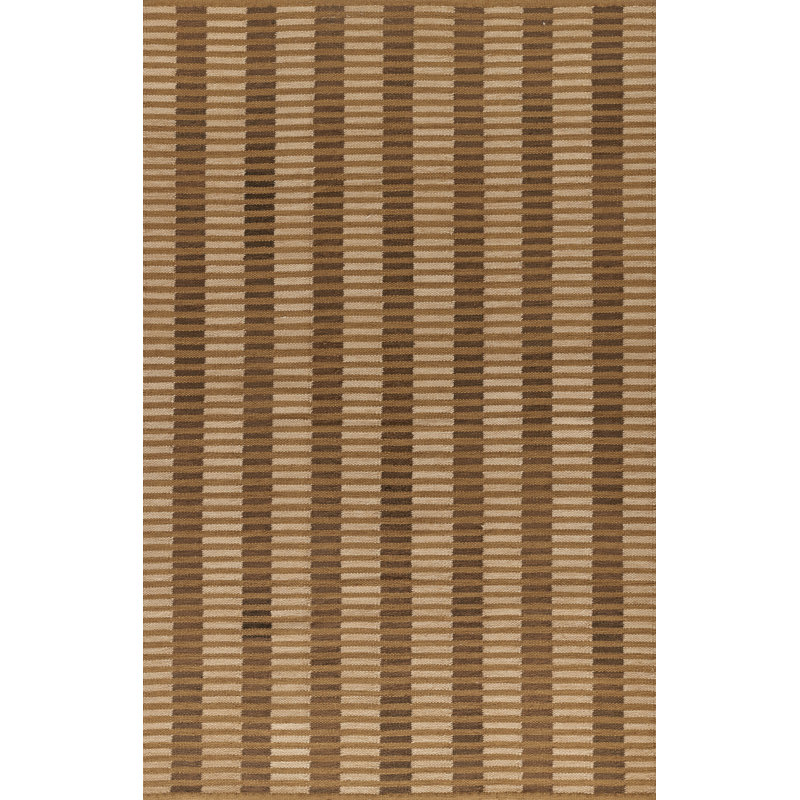Acerra Hand Woven PET Striped Beige Indoor Outdoor Rug 2' X 3', Rectangle 2' x 3'